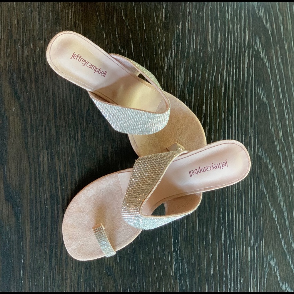 Jeffrey Campbell Toe Ring Kitten Heel Sandals